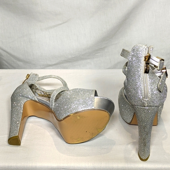 Lightly Used IDIFU Womens IN5 Charcy Crisscross Strap Platform High Chunky Heel - Picture 3 of 4
